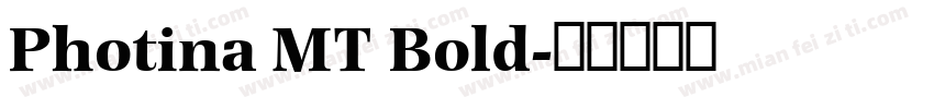 Photina MT Bold字体转换